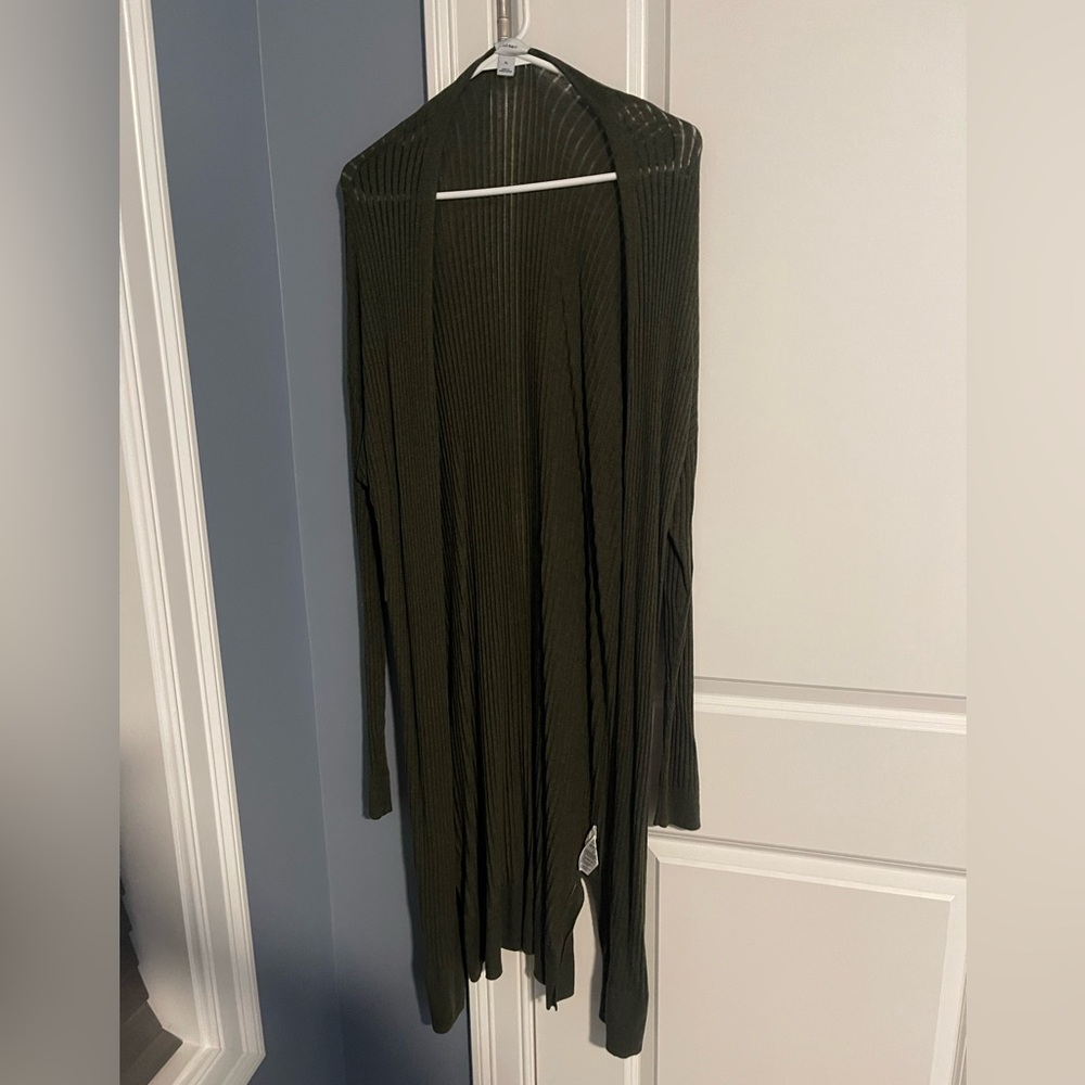 Women’s XL Old Navy green cardigan/duster